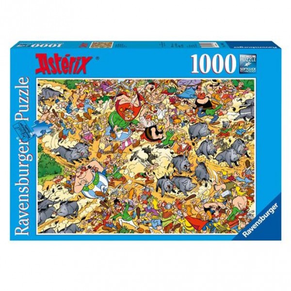 Puzzle 1000 pièces - Asterix : Chasse aux sangliers - Ravensburger-153701-1