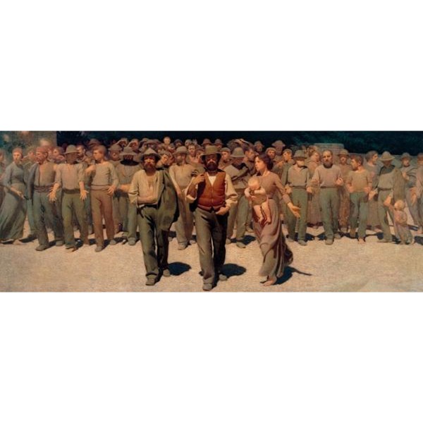 Puzzle 1000 pièces panoramique - Giuseppe Pellizza da Volpedo : Il Quarto Stato 1901 - Ravensburger-19006