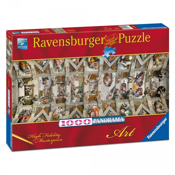 Puzzle 1000 pièces panoramique : Chapelle Sixtine - Ravensburger-15062