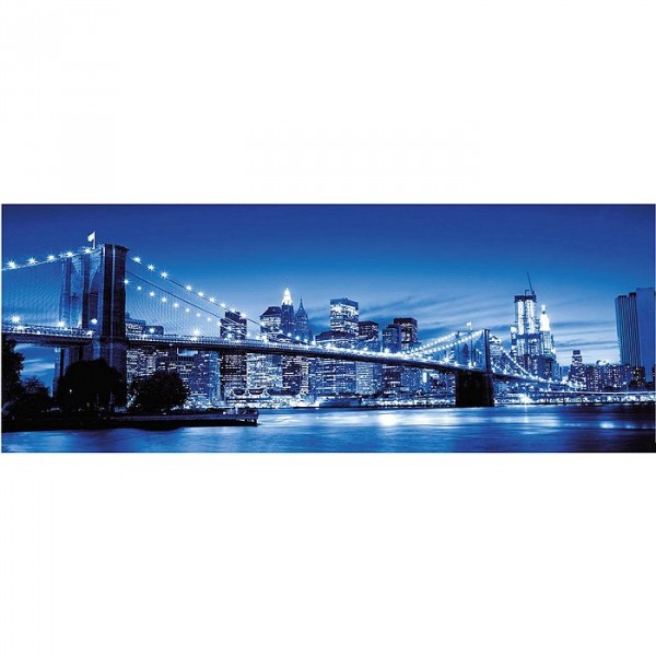 Puzzle 1000 pièces panoramique : New York illuminé - Ravensburger-15050