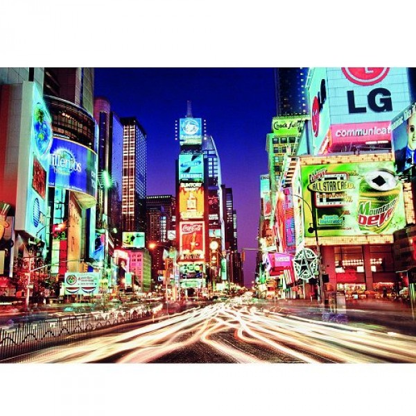 Puzzle 1000 pièces phosphorescent - Star Line : Time Square, New York - Ravensburger-16074