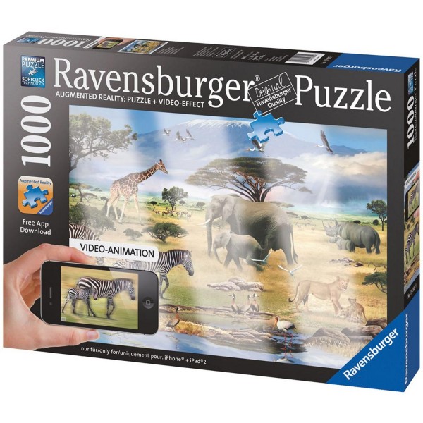 Puzzle 1000 pièces - Réalité augmentée : Animaux d'Afrique - Ravensburger-19305