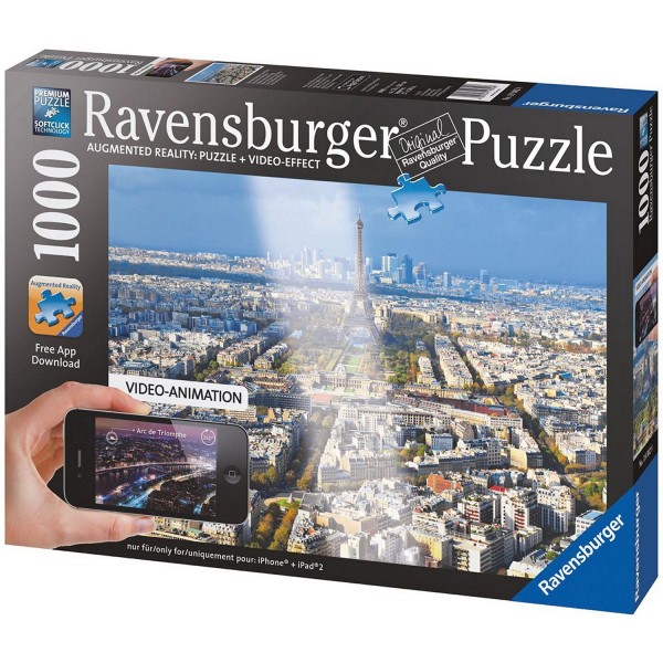 Puzzle 1000 pièces Réalité augmentée: Sur les toits de Paris - Ravensburger-19302
