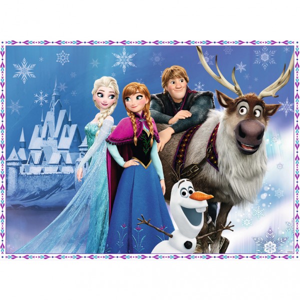 Puzzle 150 pièces XXL : La Reine des Neiges (Frozen) : Les amis au palais - Ravensburger-10027