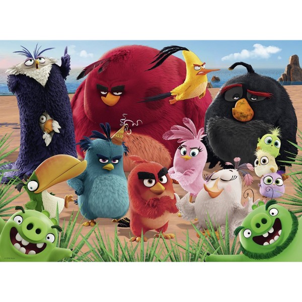 Puzzle 150 pièces XXL : Agitation dans l'île Angry Birds - Ravensburger-10032