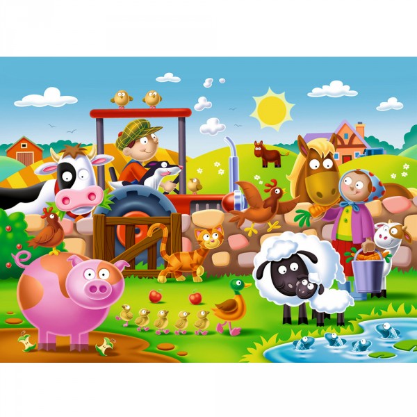 Puzzle 16 pièces : Les amis de la ferme - Ravensburger-07109