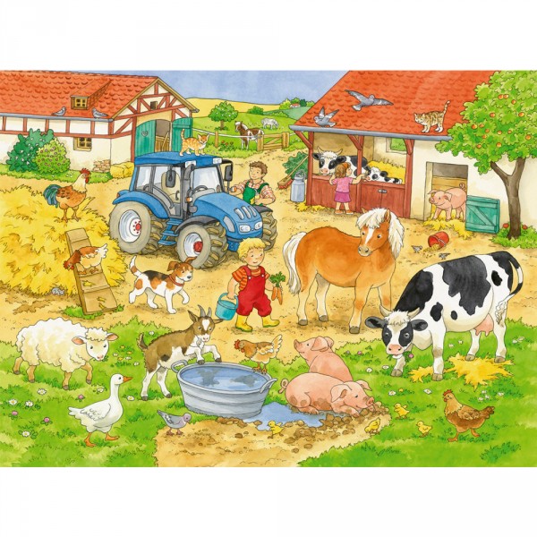 Puzzle 16 pièces : Mes animaux de la ferme - Ravensburger-05406