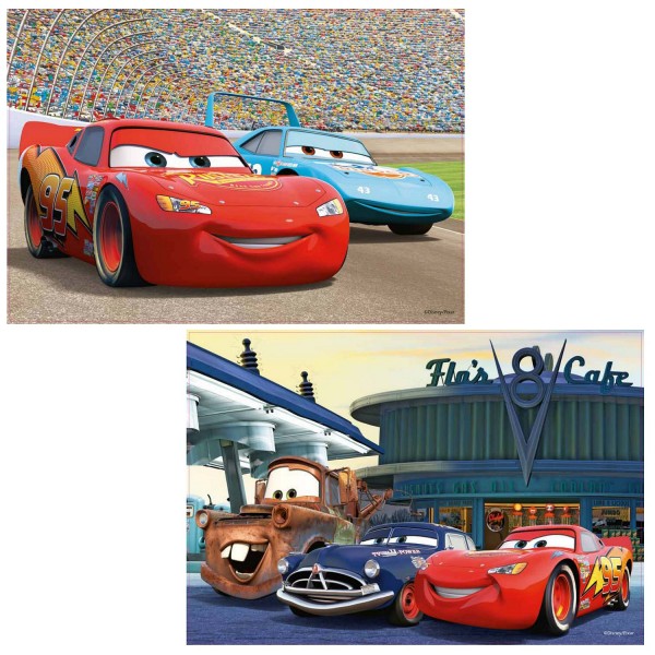 Puzzle 2 x 12 pièces : Cars : Flash McQueen et ses amis - Ravensburger-07554