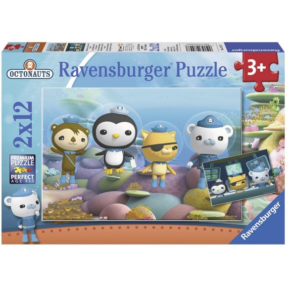 Puzzle 2 x 12 pièces : Les octonautes dans l'octocapsule - Ravensburger-07557