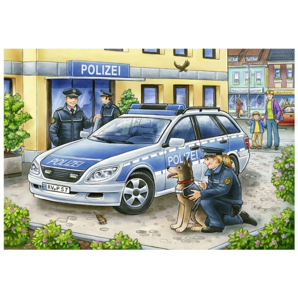 Puzzle 2 x 12 pièces : Police et Pompiers - Ravensburger-07574