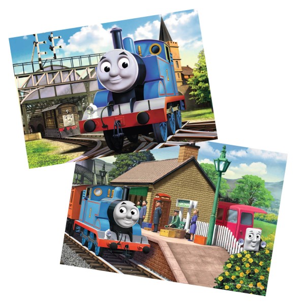 Puzzle 2 x 12 pièces : Thomas la locomotive - Ravensburger-07583