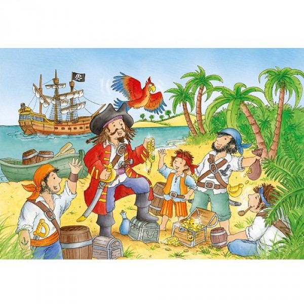 Puzzle 2 x 20 pièces - Les pirates attaquent - Ravensburger-09168
