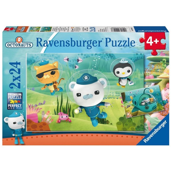 Puzzle 2 x 24 pièces : Les octonautes en mission sauvatage - Ravensburger-09048