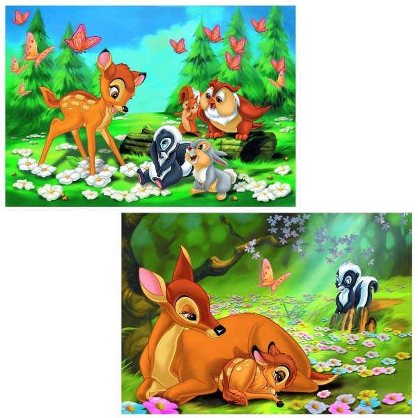 Puzzle 2 x 24 pièces : Mon ami Bambi - Ravensburger-08852