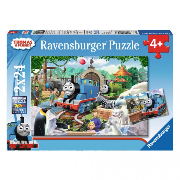 Puzzle 2 x 24 pièces : Thomas et ses amis : Thomas la locomotive - Ravensburger-09043