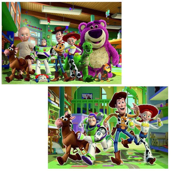 Puzzle 2 x 24 pièces : Toy Story 3 : Les jouets à la garderie - Ravensburger-08874