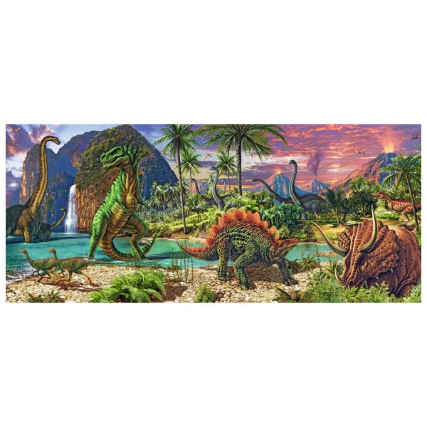 Puzzle 200 pièces panoramique : Les dinosaures - Ravensburger-12747