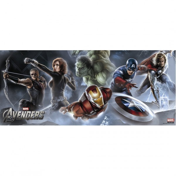 Puzzle 200 pièces XXL panoramique : The Avengers : L'équipe des supers-héros - Ravensburger-12714