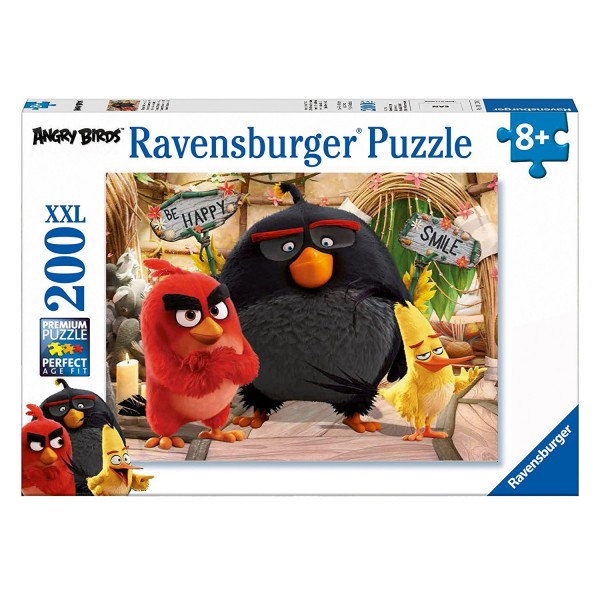 Puzzle 200 pièces XXL : Red, Bomb et Chuck - Angry Birds - Ravensburger-12830