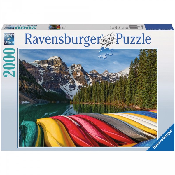 Puzzle 2000 pièces : Canoë à la montagne - Ravensburger-16647