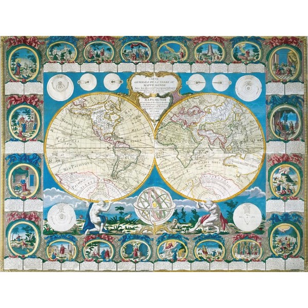 Puzzle 2000 pièces -  Carte historique - Ravensburger-16670