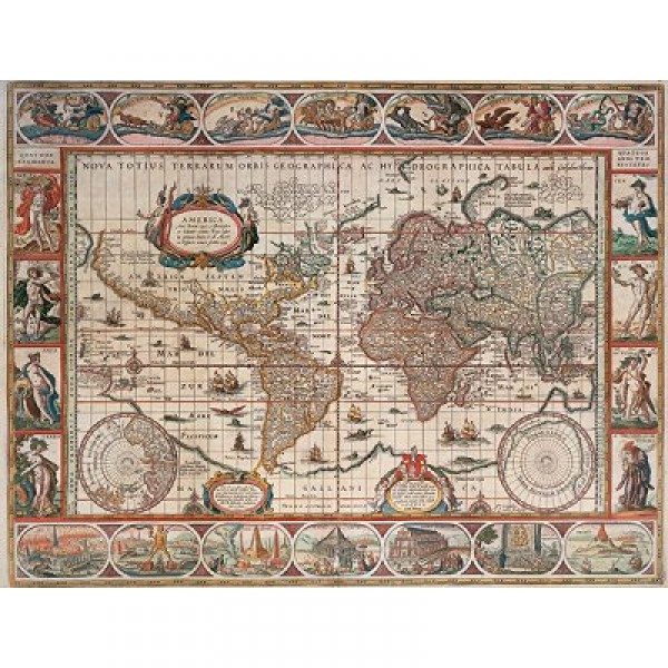 Puzzle 2000 pièces - Mappemonde - Ravensburger-16633