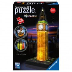 Puzzle 3D de 216 piezas: Night Edition: Big Ben