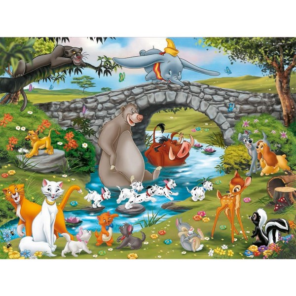 Puzzle 24 pièces géant - Les animaux de Disney : Tous ensemble - Ravensburger-07064