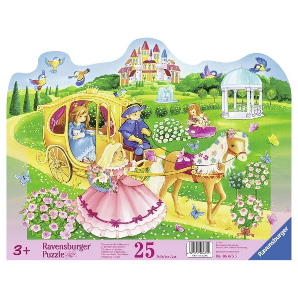 Puzzle 25 pièces : Les princesses autour de leur château - Ravensburger-06475