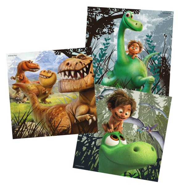 Puzzle 3 x 49 pièces : le voyage d'Arlo : Arlo, le gentil dinosaure - Ravensburger-09406