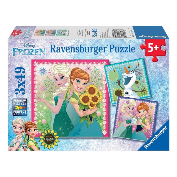 Puzzle 3 x 49 pièces : L'hiver d'Elsa - La Reine des Neiges (Frozen) - Ravensburger-09356