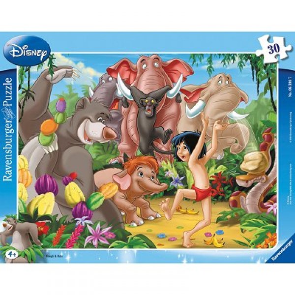 Puzzle cadre - 30 pièces - Livre de la jungle : Mowgli et Baloo - Ravensburger-06398
