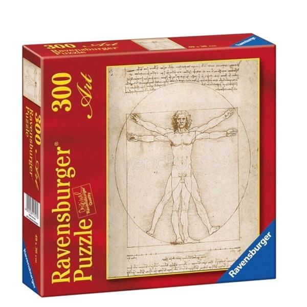 Puzzle 300 pièces - Léonard de Vinci : L'homme de Vitruve - Ravensburger-14012