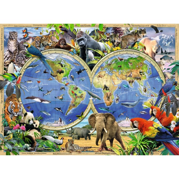 Puzzle 300 pièces XXL : Le monde sauvage - Ravensburger-13173