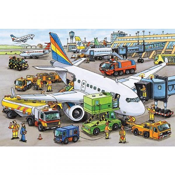 Puzzle 35 pièces - Activités de l'aéroport - Ravensburger-08603