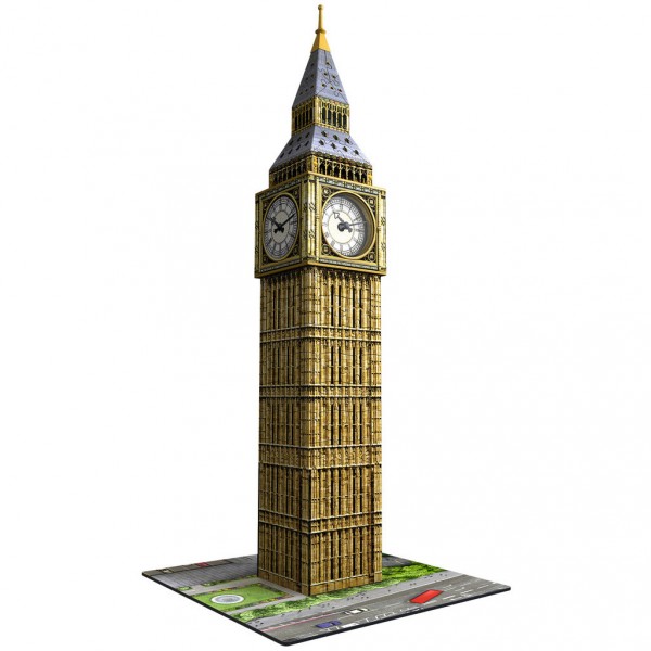 Puzzle 3D 216 pièces : Big Ben avec montre horloge - Ravensburger-12586