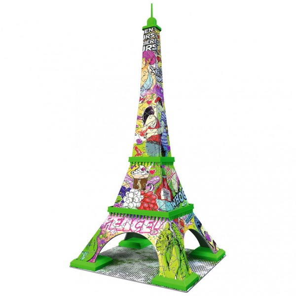 Puzzle 3D 216 pièces : Pop Art Edition : Tour Eiffel - Ravensburger-12598