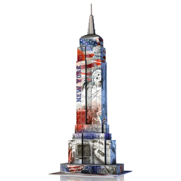 Puzzle 3D Architecture 216 pièces : Empire State Building Flag - Ravensburger-12583