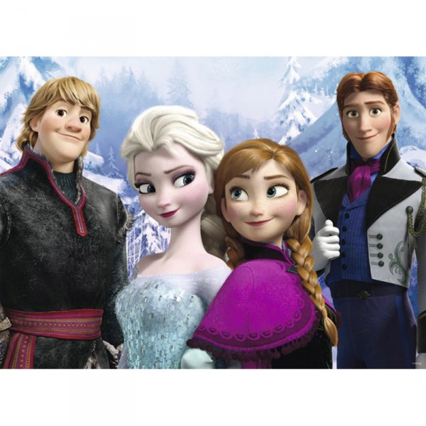 Puzzle 4 x 100 pièces : Bumper Pack : La Reine des Neiges (Frozen) : Aventures au Pays des Neiges - Ravensburger-07029