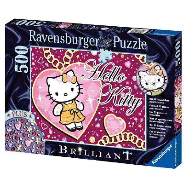 Puzzle 500 pièces Brillant - Hello Kitty : Joli coeur - Ravensburger-14942