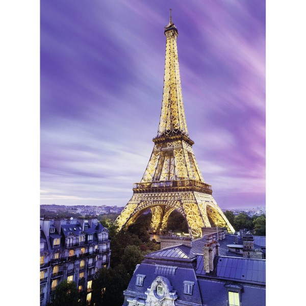 Puzzle 500 pièces phosphorescent : Star Line : Tour Eiffel scintillante - Ravensburger-148981