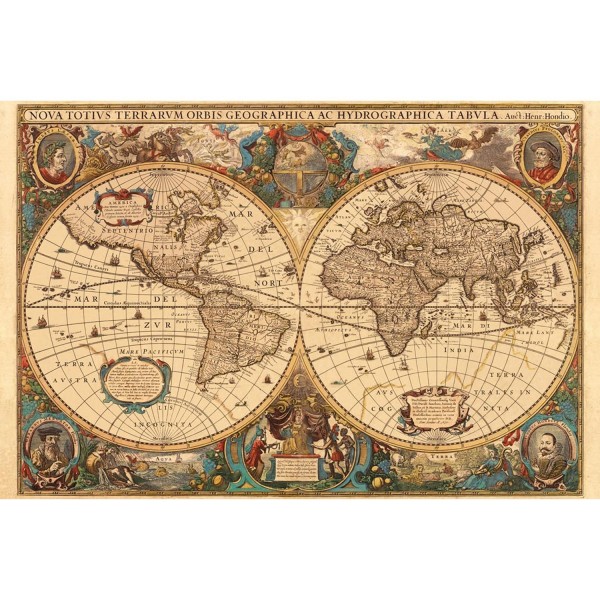 Puzzle 5000 pièces - Mappemonde antique - Ravensburger-17411