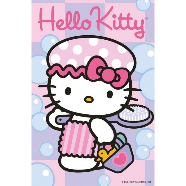 Puzzle 54 pièces : Mini puzzle Hello Kitty : En route pour le bain - Ravensburger-09451-8