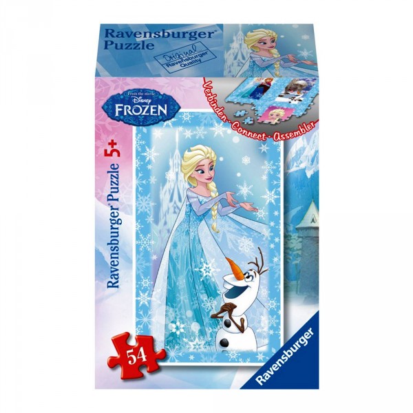 Puzzle 54 pièces : Mini puzzle La Reine des Neiges (Frozen) : Elsa et Olaf - Ravensburger-09455-1