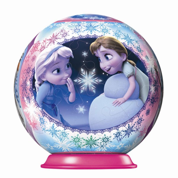 Puzzle Ball 3D 54 pièces : La Reine des Neiges (Frozen) : Anna et Elsa enfants - Ravensburger-77680