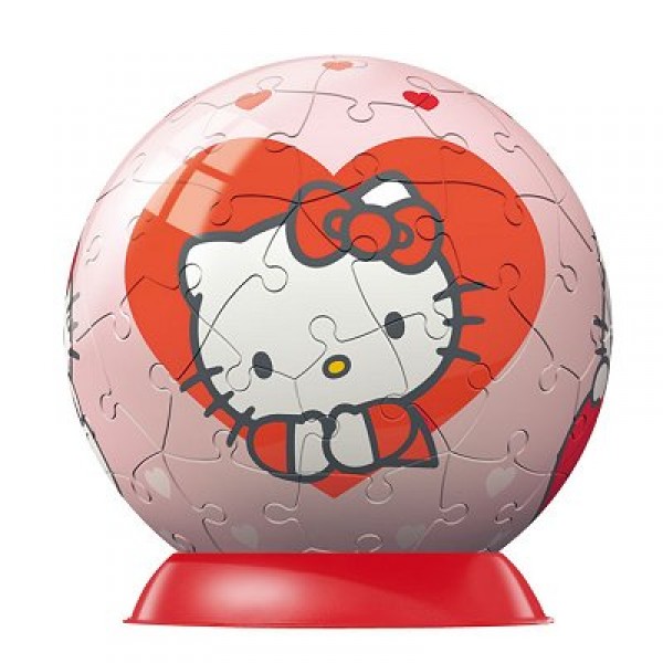 Puzzle ball 60 pièces - Hello Kitty - Coeur - Ravensburger-09509-1