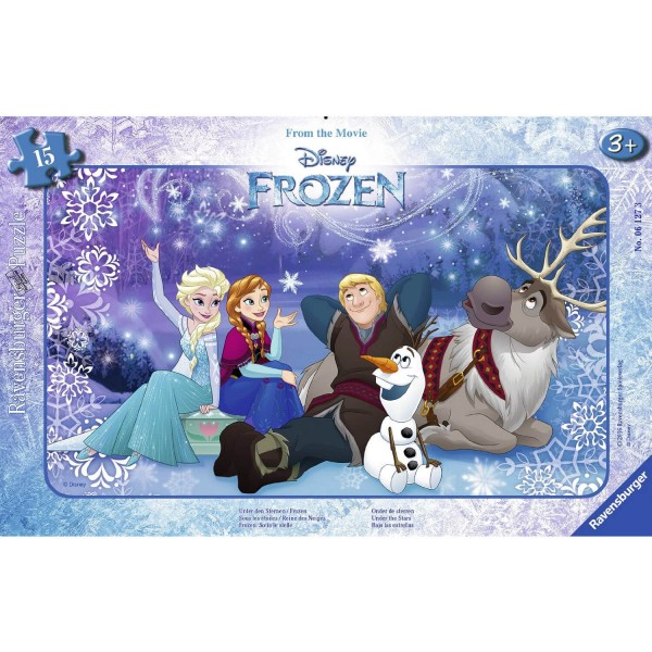 Puzzle cadre 15 pièces : La Reine des Neiges (Frozen) : Sous les étoiles - Ravensburger-06127