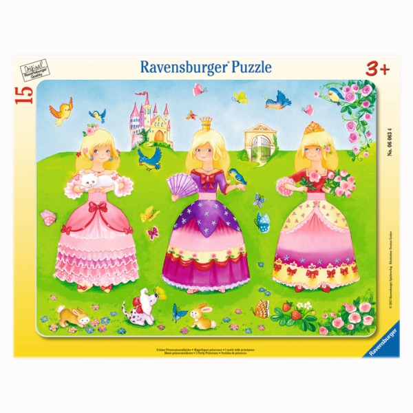 Puzzle cadre 15 pièces : Pretty princesses - Ravensburger-06063