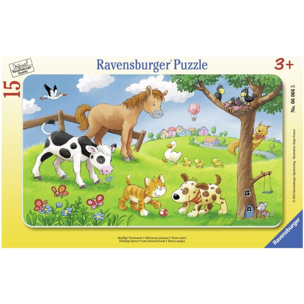 Puzzle cadre 15 pièces : Tous amis - Ravensburger-06066-OLD
