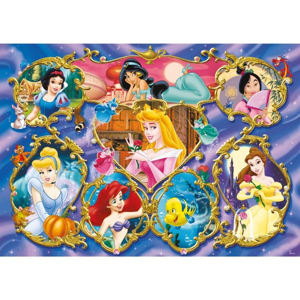 Puzzle Géant 125 pièces - Les princesses Disney en médaillon - Ravensburger-09752